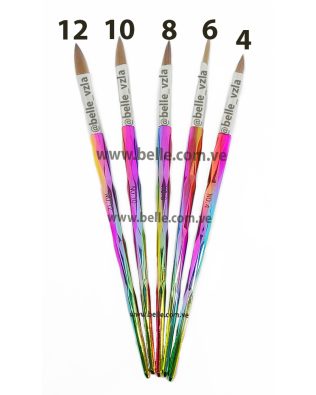 5 Pinceles acrílicos de Color  medidas 4,6,8,10 y 12